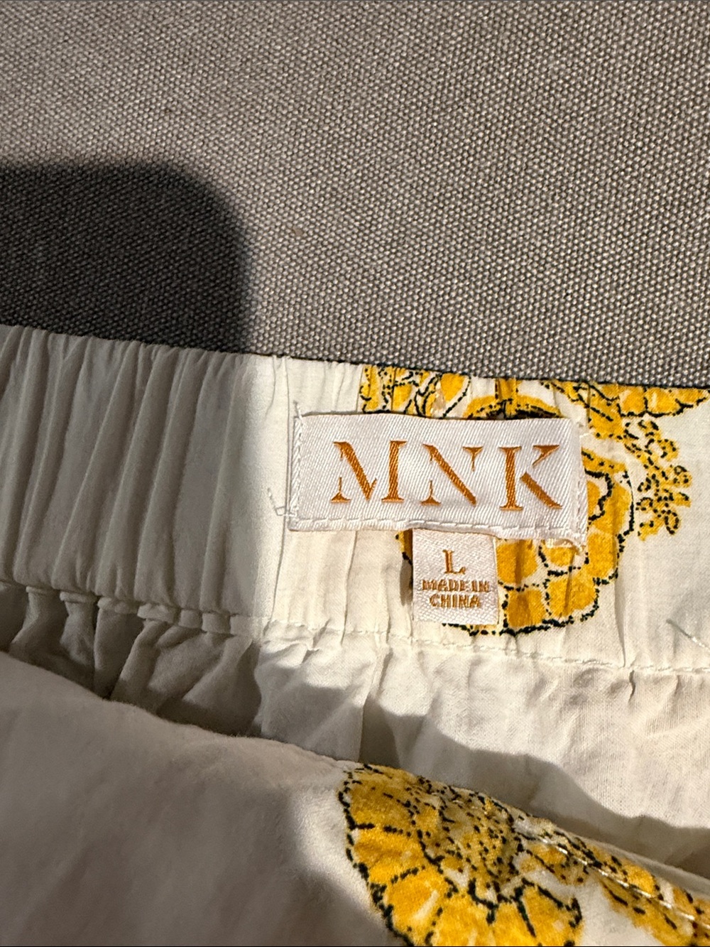 Tiered Maxi Skirt in White with Yellow Floral Print - Picture 5 of 5
